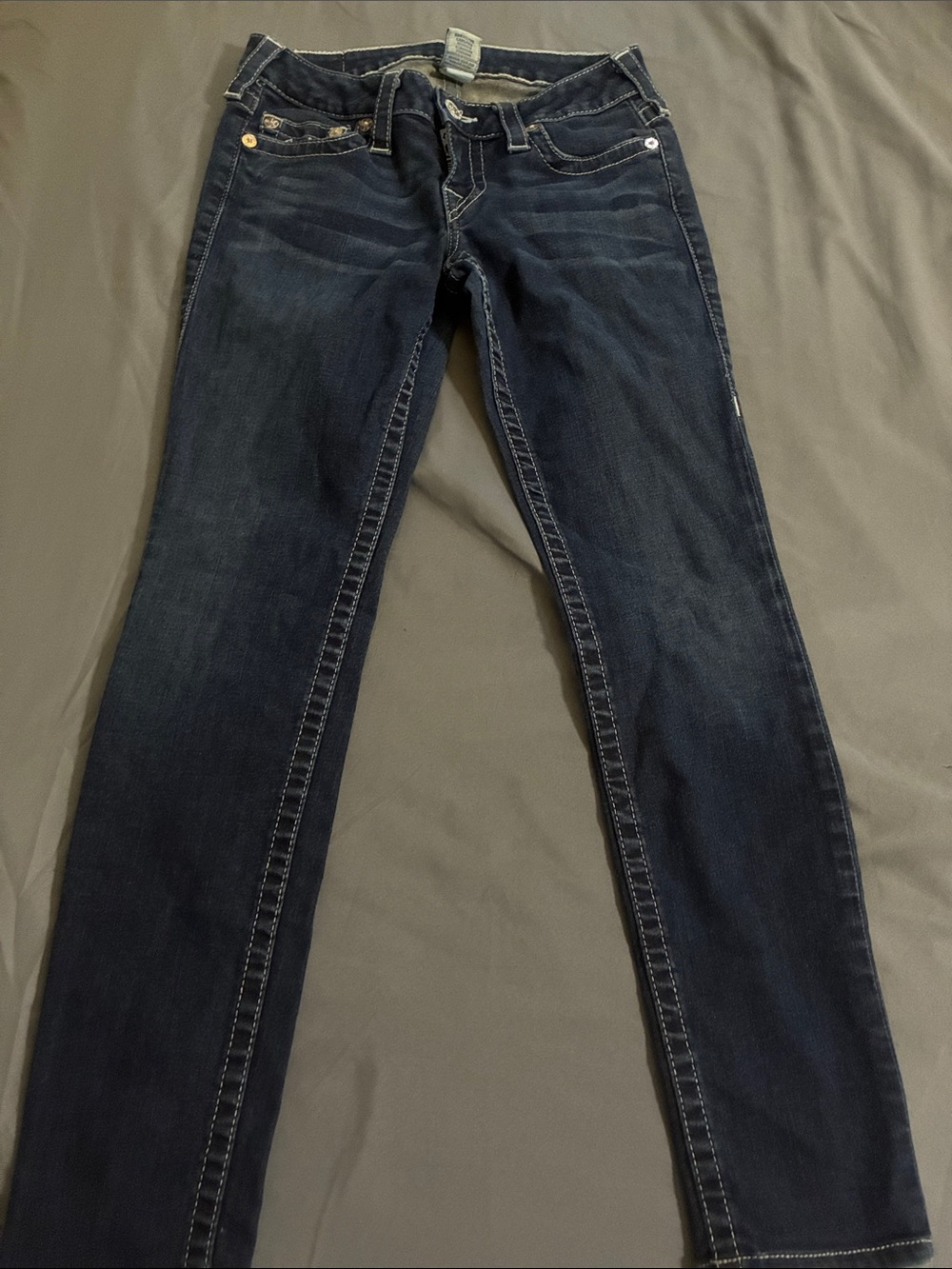 True Religion Women's Dark Indigo Skinny Jeans